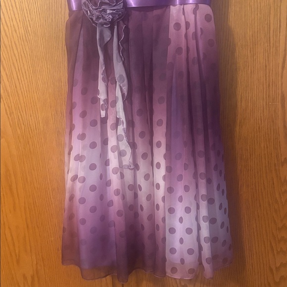 Purple ombré polka dot dress with detachable straps - Picture 4 of 11